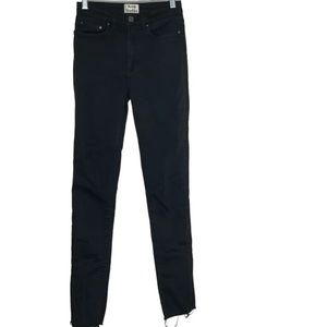 ACNE Studios Pin Black, Skinny‎ Jeans, Raw Hem, Size 27